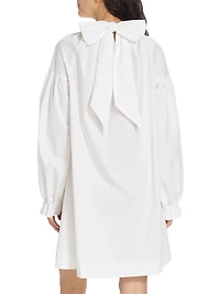Tie-Neck Shift Dress