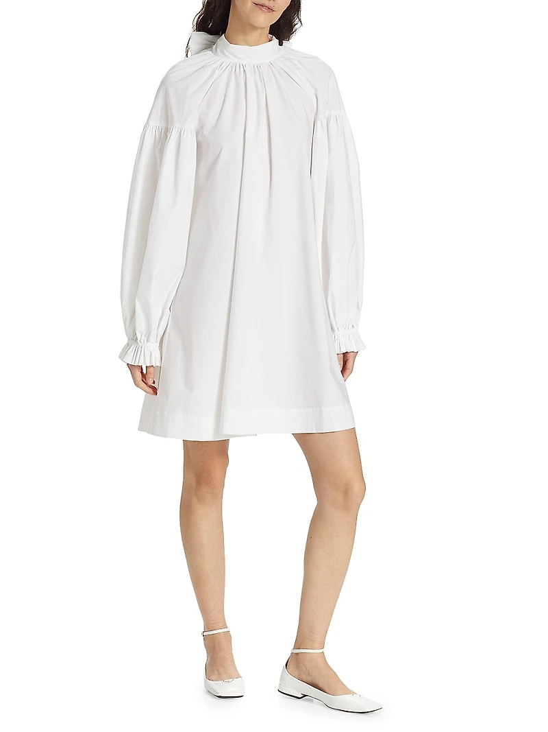 Tie-Neck Shift Dress