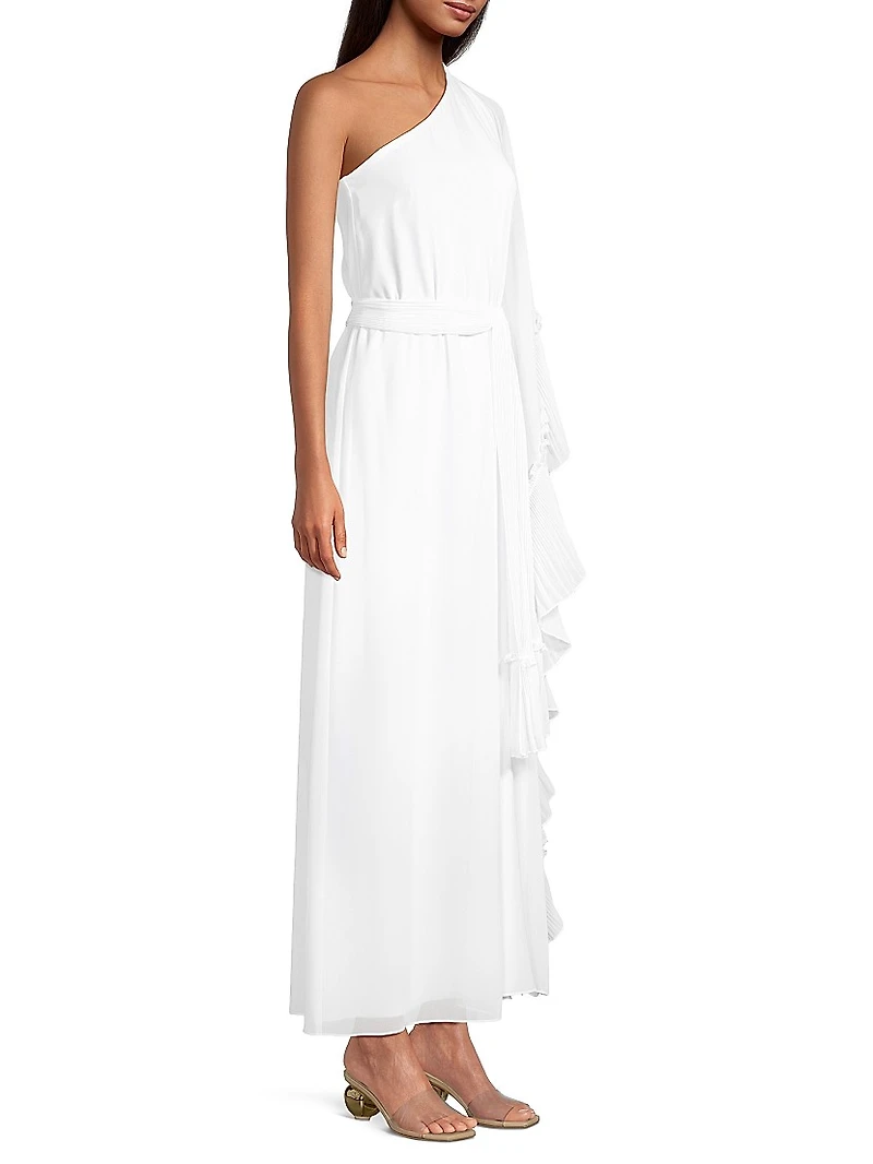 Laura One-Shoulder Ruffled Maxi Dress