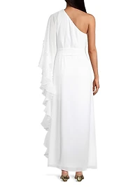 Laura One-Shoulder Ruffled Maxi Dress