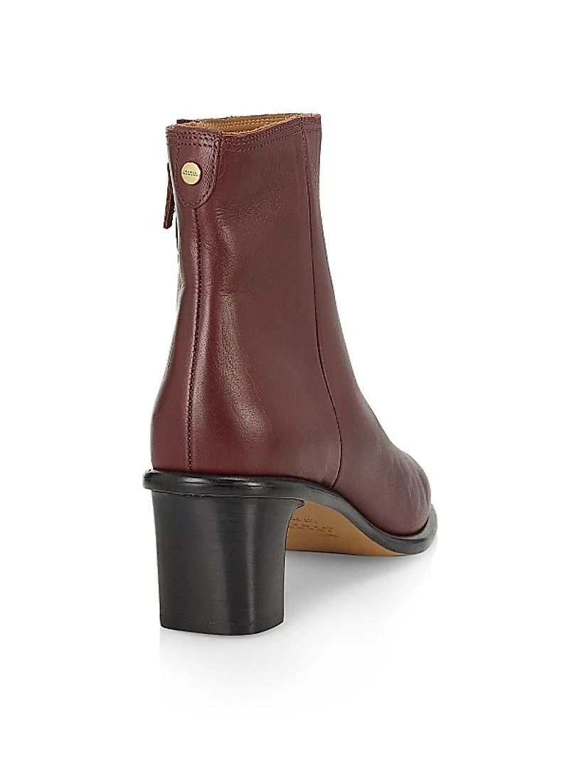 Gelda 50MM Leather Ankle Boots
