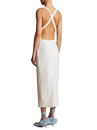 Fabia Crisscross-Back Midi-Dress