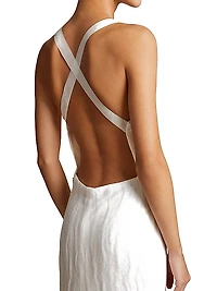 Fabia Crisscross-Back Midi-Dress