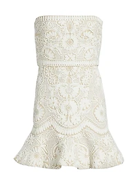 Agata Lace Strapless Minidress