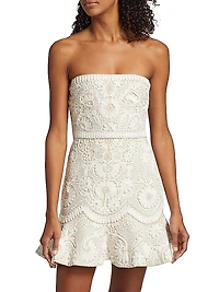 Agata Lace Strapless Minidress