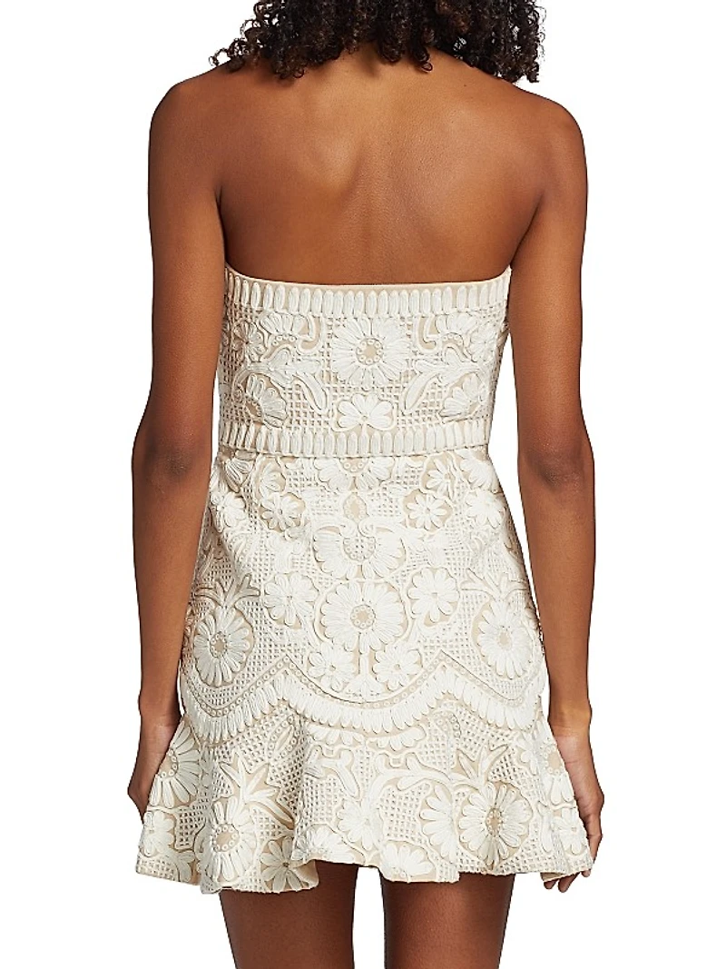 Agata Lace Strapless Minidress