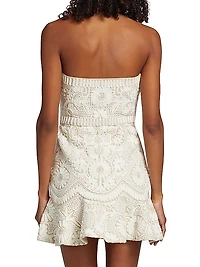 Agata Lace Strapless Minidress