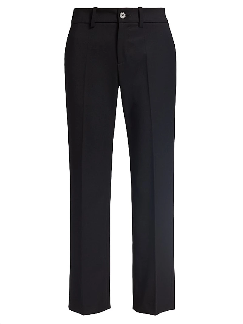 Stretch-Wool Cropped Trousers