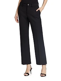 Stretch-Wool Cropped Trousers