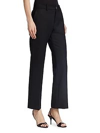 Stretch-Wool Cropped Trousers