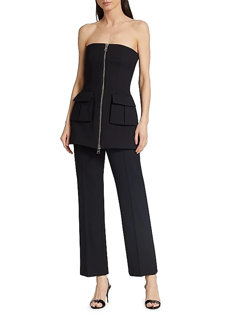 Stretch-Wool Cropped Trousers