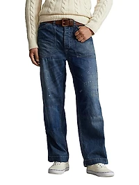 Stonington Distressed Relaxed-Fit Jeans