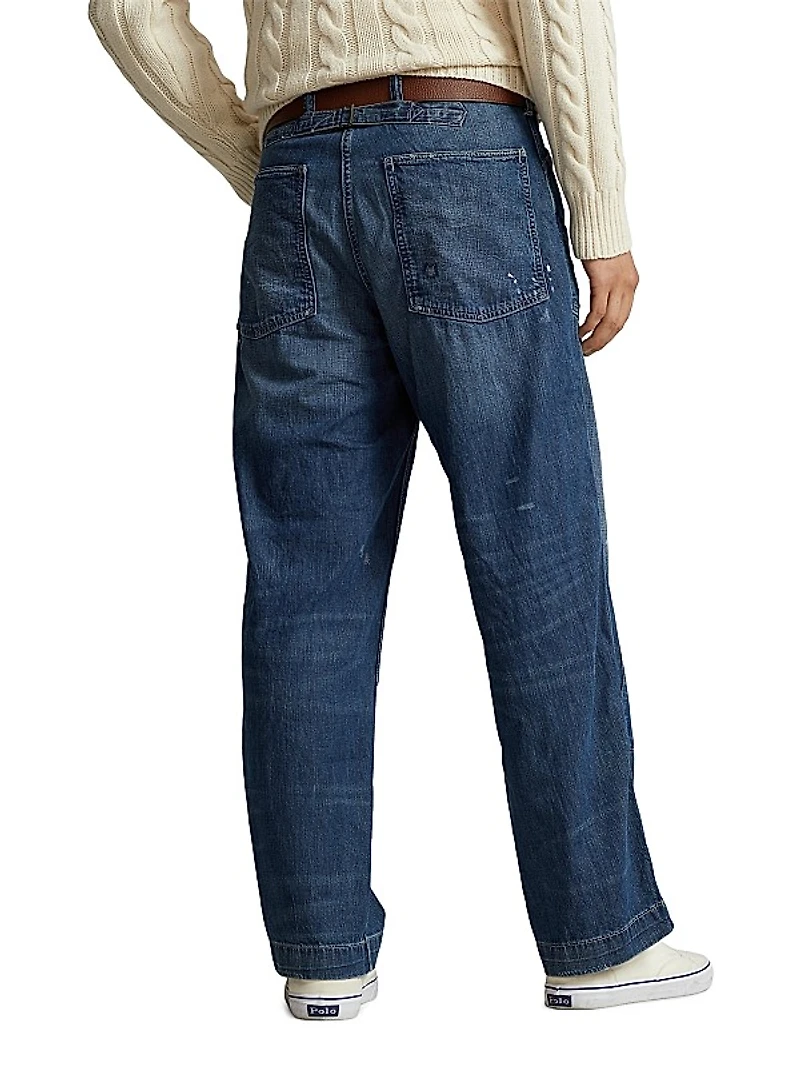 Stonington Distressed Relaxed-Fit Jeans