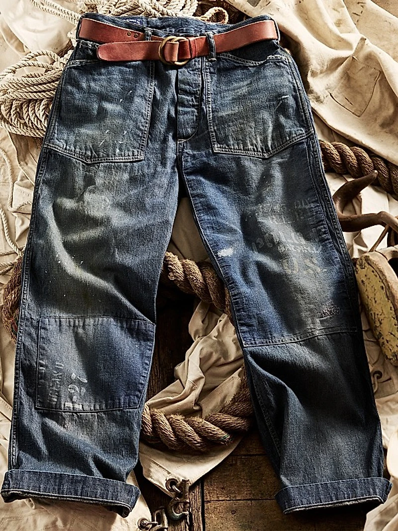 Stonington Distressed Relaxed-Fit Jeans