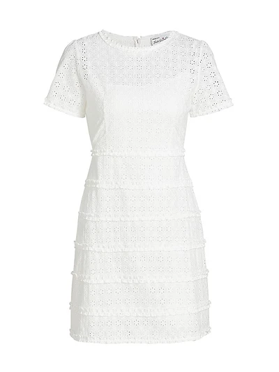 Mini Natalie Eyelet-Embroidered Minidress