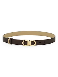 Gancini Buckle Leather Belt