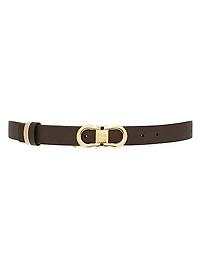 Gancini Buckle Leather Belt