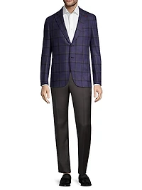 Capri Plaid Wool Two-Button Sport Coat