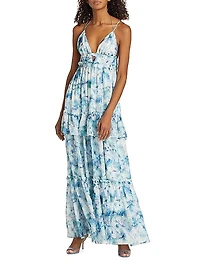 Doris Silk Floral Maxi Dress