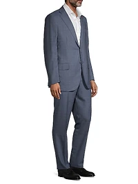 Sanita Plaid Wool Single-Breasted Suit