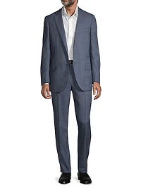 Sanita Plaid Wool Single-Breasted Suit