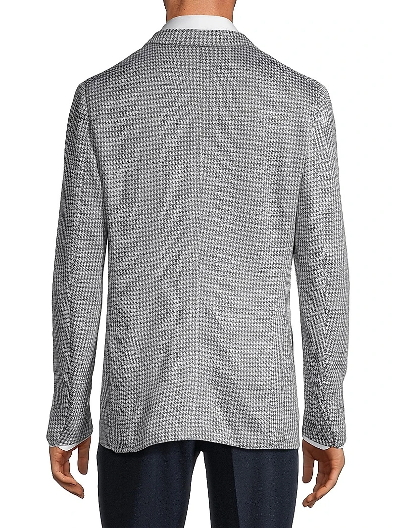Capri Houndstooth Wool & Silk-Blend Two-Button Sport Coat