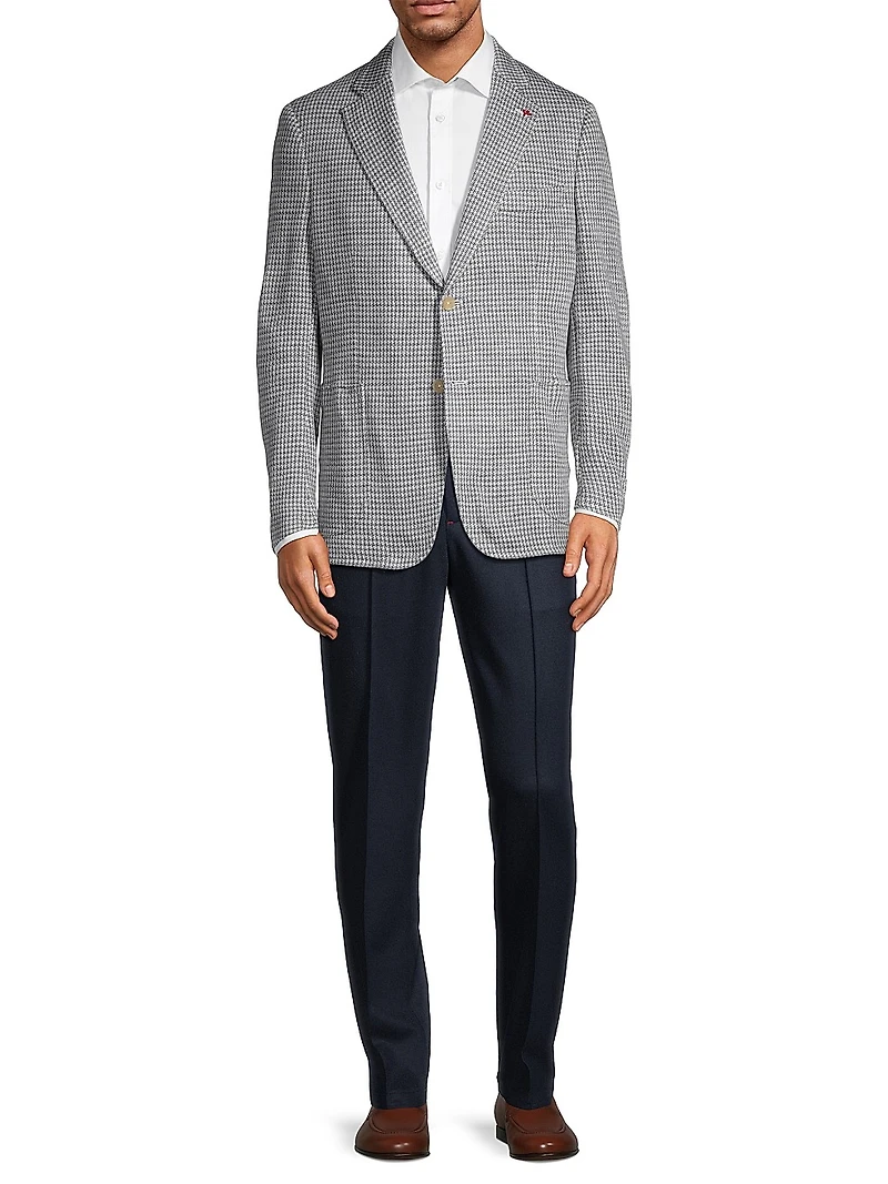 Capri Houndstooth Wool & Silk-Blend Two-Button Sport Coat