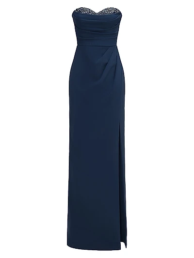 Anastasia Embellished Strapless Gown