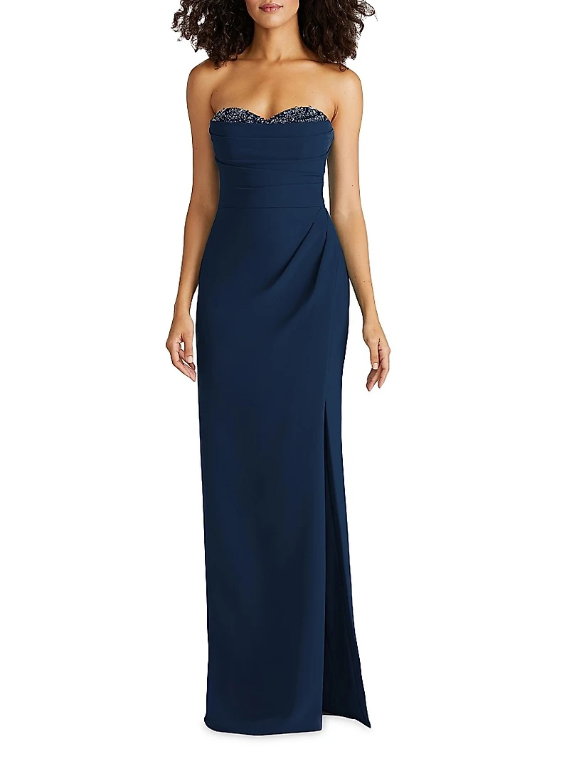 Anastasia Embellished Strapless Gown