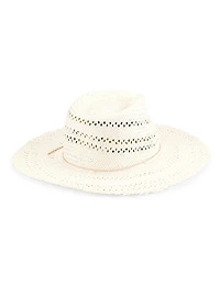 Elle Perforated Straw Fedora