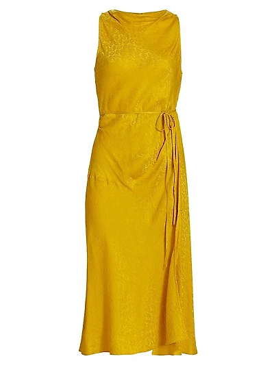 Helena Silk-Blend Paisley Midi-Dress