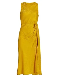 Helena Silk-Blend Paisley Midi-Dress