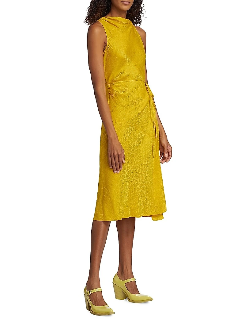 Helena Silk-Blend Paisley Midi-Dress