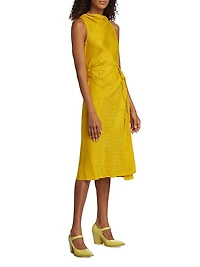 Helena Silk-Blend Paisley Midi-Dress