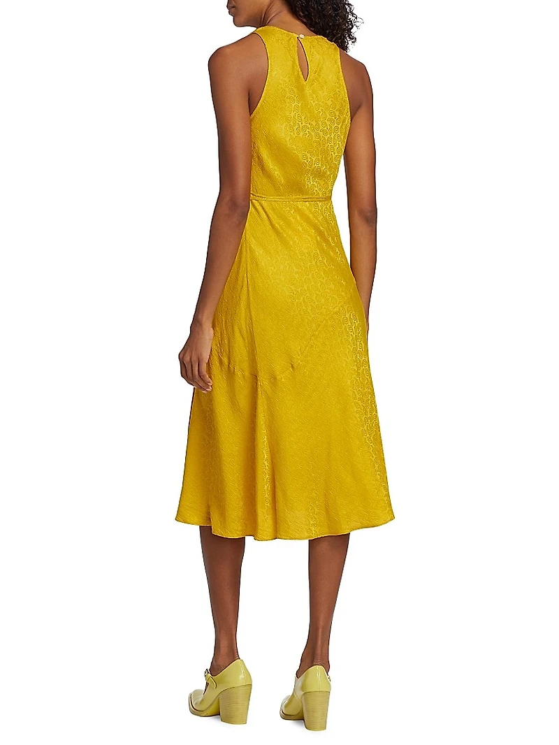 Helena Silk-Blend Paisley Midi-Dress