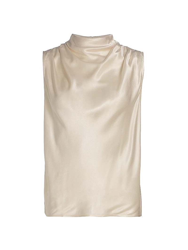 Kaleen Satin-Backed Crepe Top