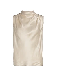 Kaleen Satin-Backed Crepe Top