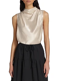 Kaleen Satin-Backed Crepe Top