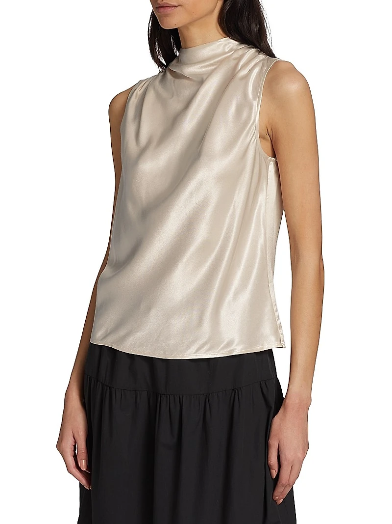 Kaleen Satin-Backed Crepe Top