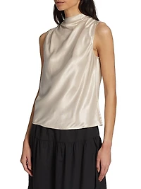 Kaleen Satin-Backed Crepe Top