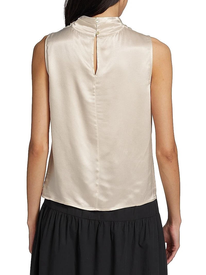 Kaleen Satin-Backed Crepe Top