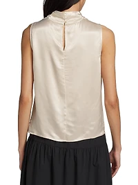 Kaleen Satin-Backed Crepe Top