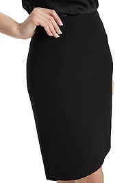 Silk Pencil Skirt