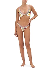 Floral Low-Rise Bikini Bottom