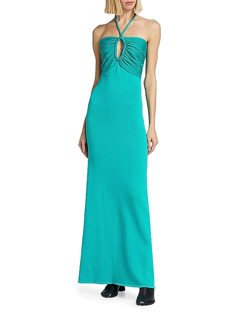 Knit Halter Maxi Dress