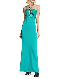 Knit Halter Maxi Dress