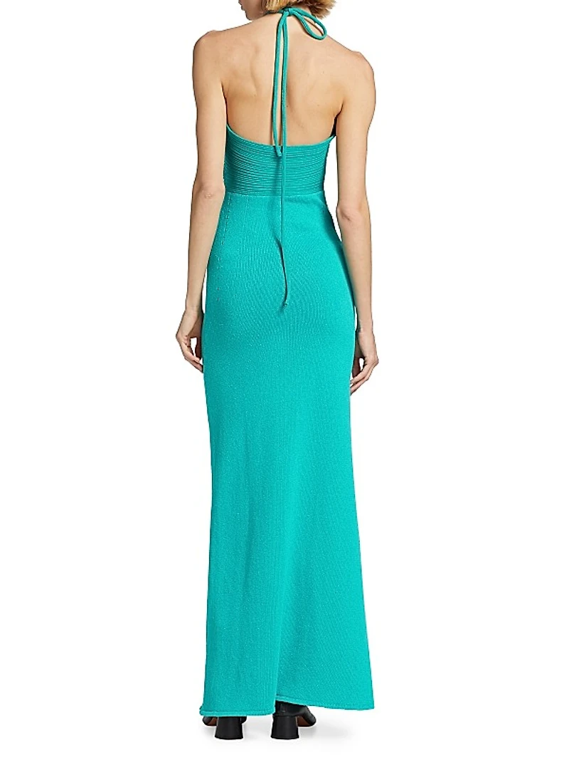 Knit Halter Maxi Dress