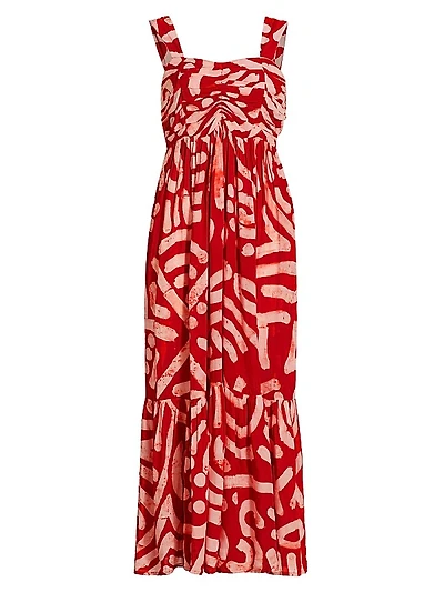 Kola Geometric Maxi Skirt