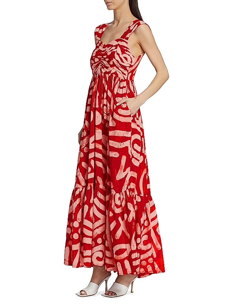 Kola Geometric Maxi Skirt