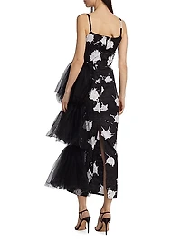 Alaffia Splatter Tulle Midi-Dress